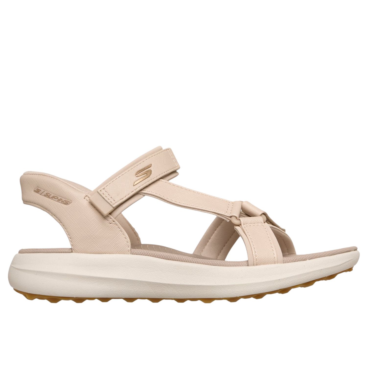 SKECHERS WOMENS SLIP-IN GOLF SANDAL NATURAL