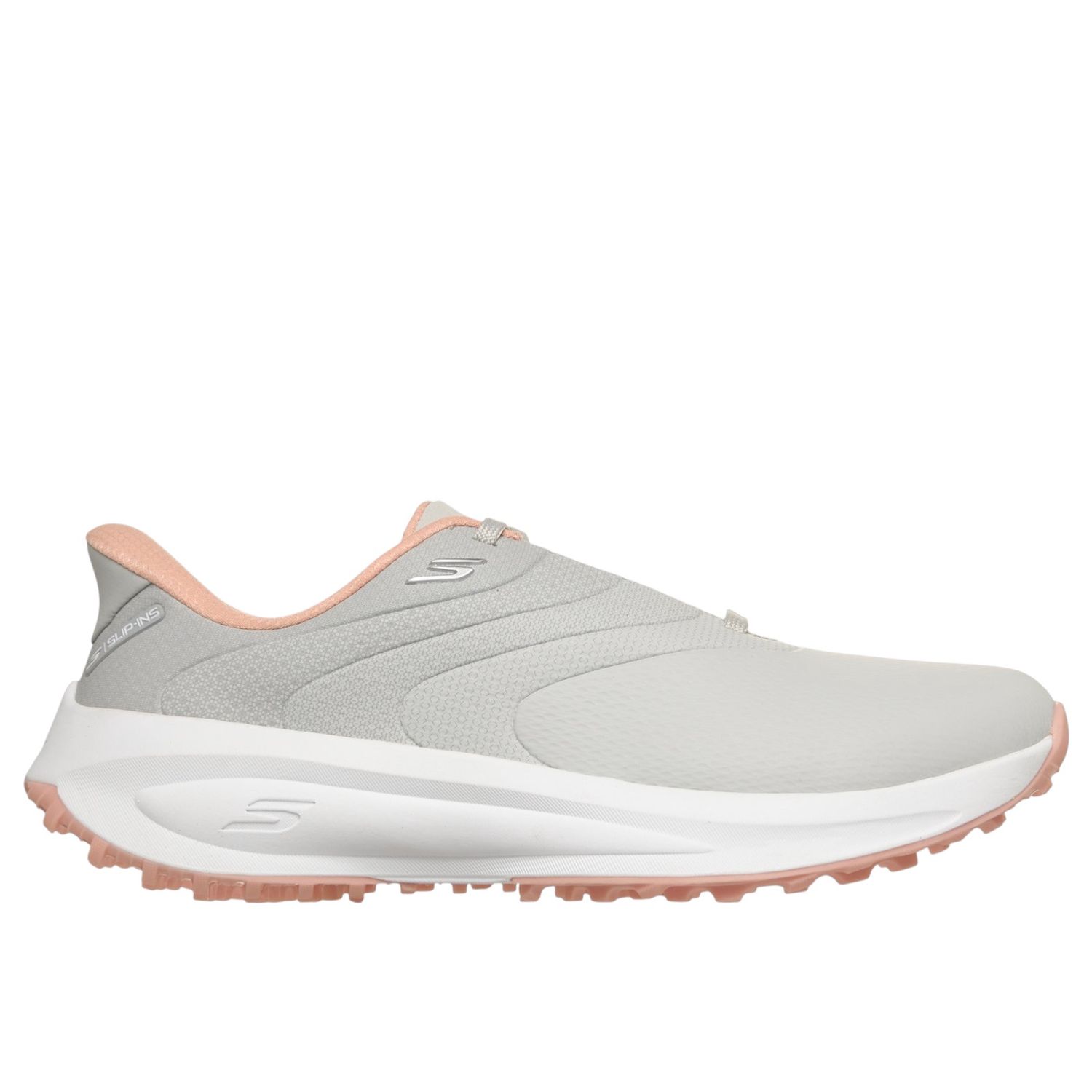 SKECHERS SLIP-INS WOMENS FLOW SI GOLF SHOE LIGHT GRAY/PINK