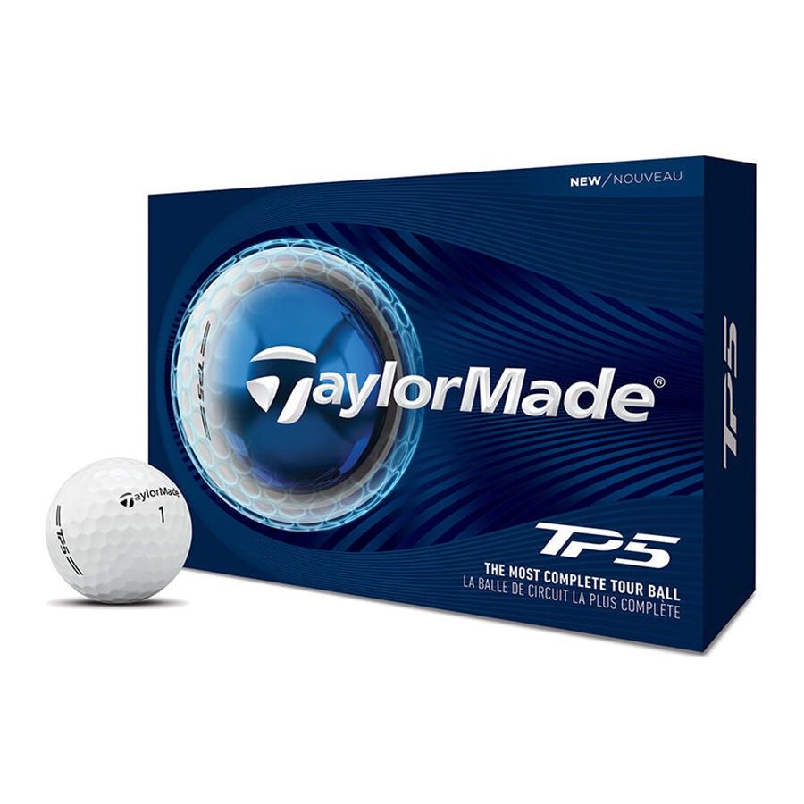 TAYLORMADE 26 TP5 WHITE GOLF BALL DOZEN