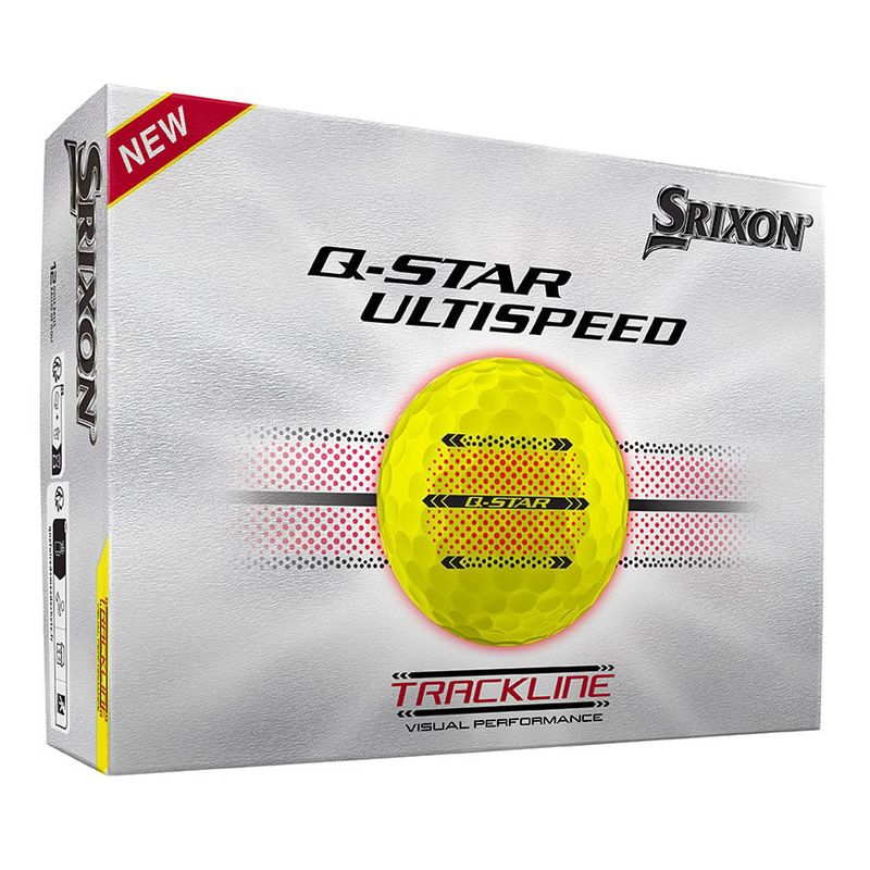 SRIXON Q STAR ULTISPEED TRACKLINE YELLOW GOLF BALL DOZEN