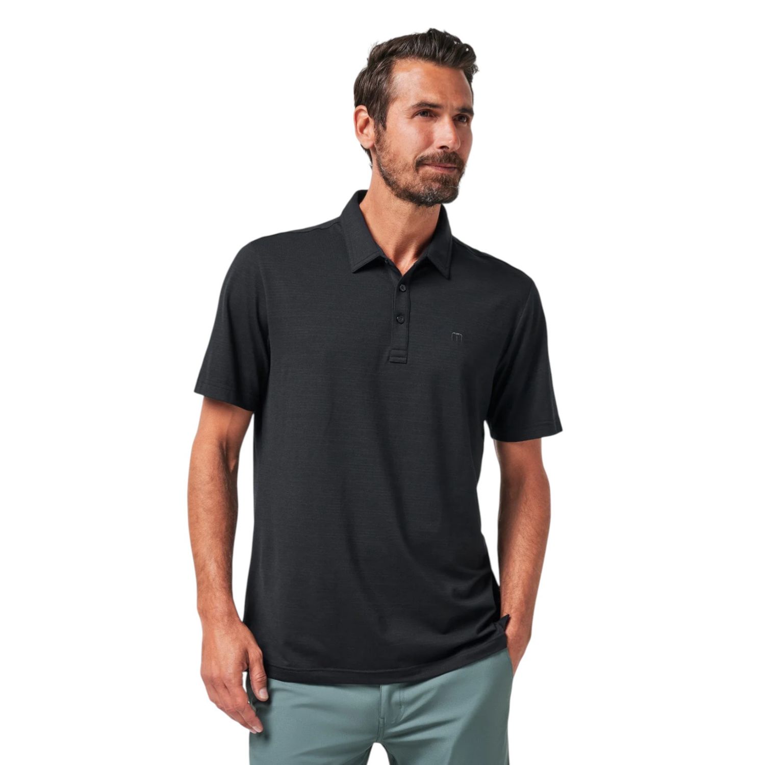 TRAVISMATHEW THE HEATER POLO BLACK