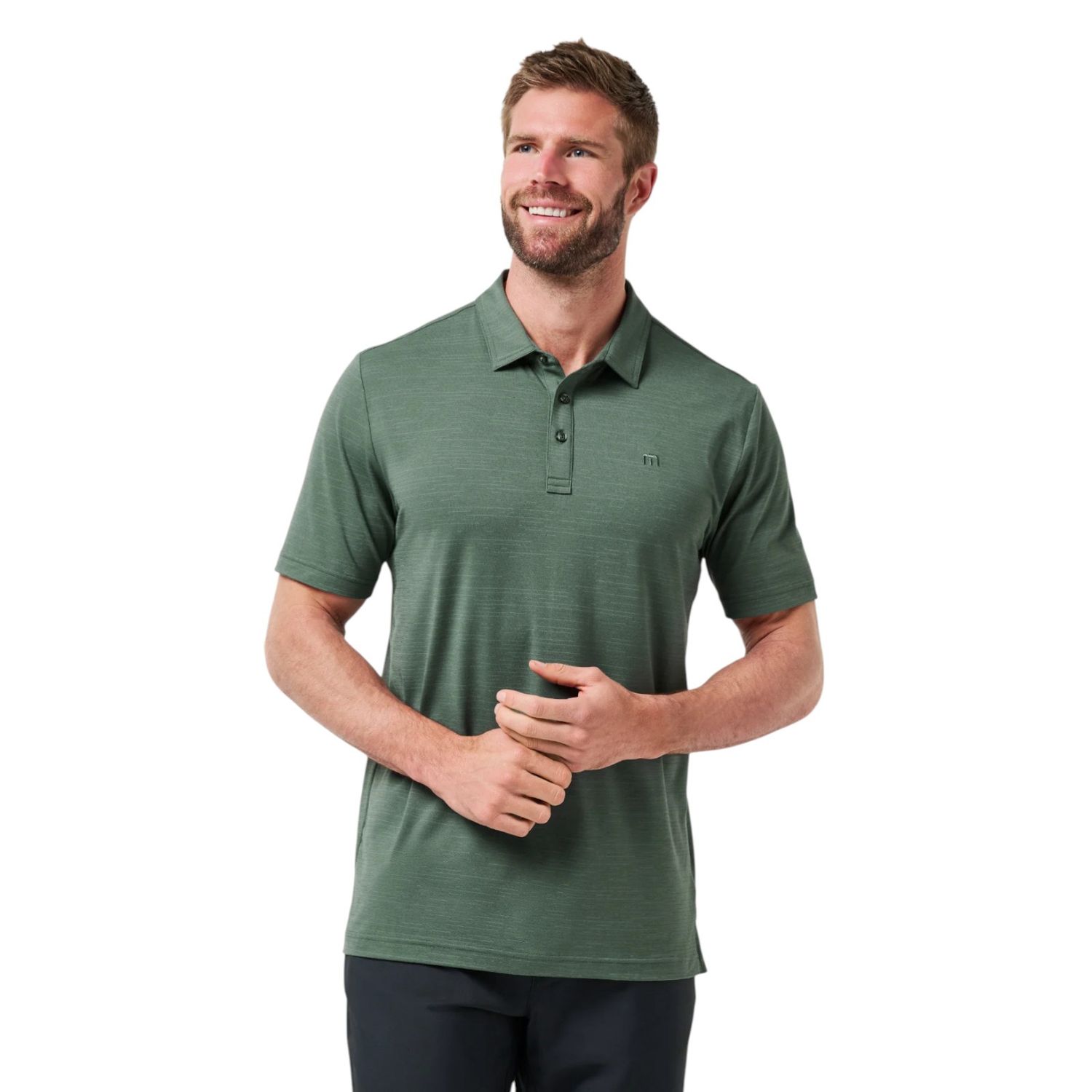 TRAVISMATHEW THE HEATER POLO BALSAM GREEN