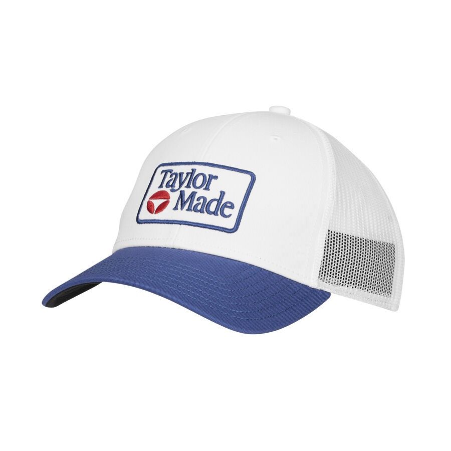 TAYLORMADE RADAR LEGACY TRUCKER HAT, Color: WHITE/NAVY, Size: ADJUSTABLE
