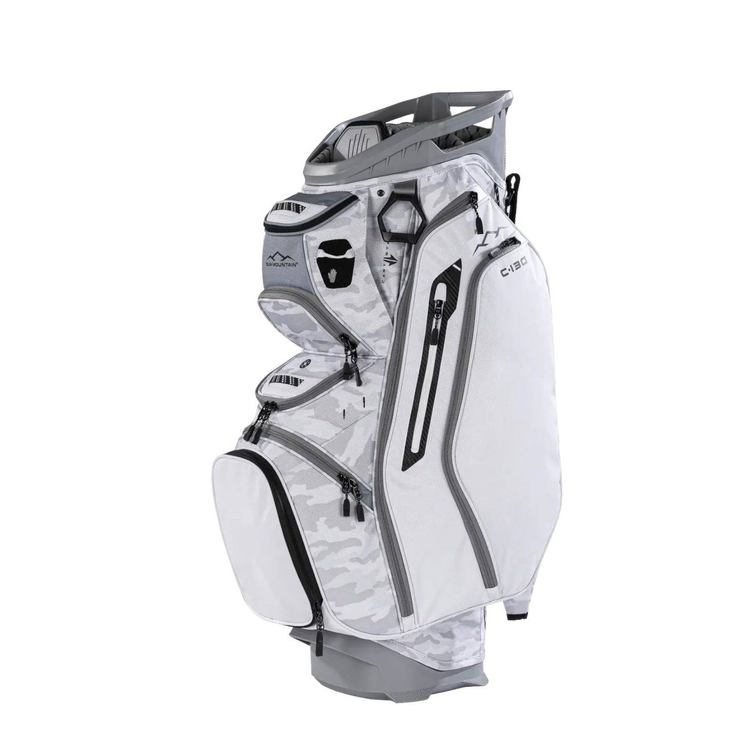 SUN MOUNTAIN C-130 CART BAG SNOW CAMO/WHITE/CADET 2026