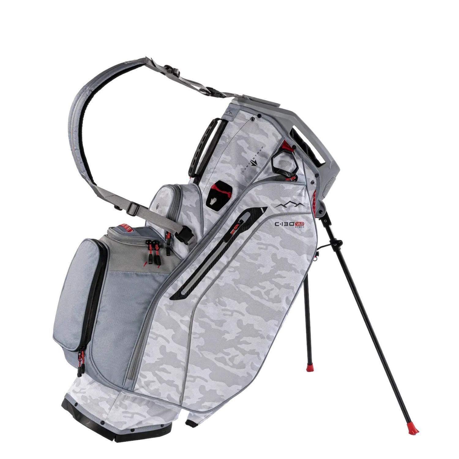 SUN MOUNTAIN C-130 HYBRID STAND BAG SNOW CAMO/CADET/RED 2026