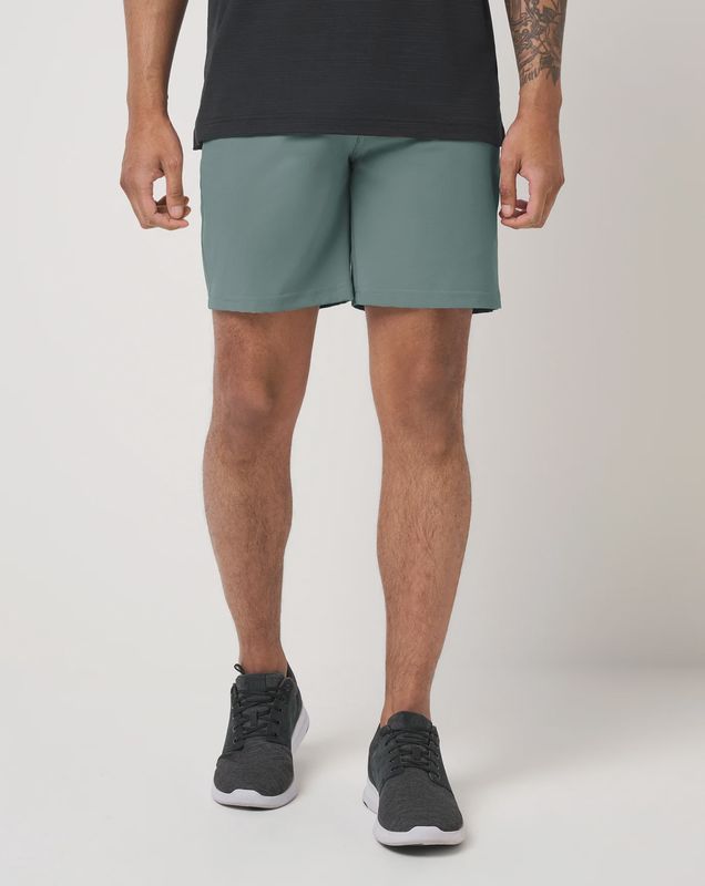 TRAVISMATHEW WANDERLUST SHORT 7IN BALSAM GREEN