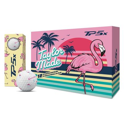 TAYLORMADE TP5 PIX FLAMINGO GOLF BALL DOZEN