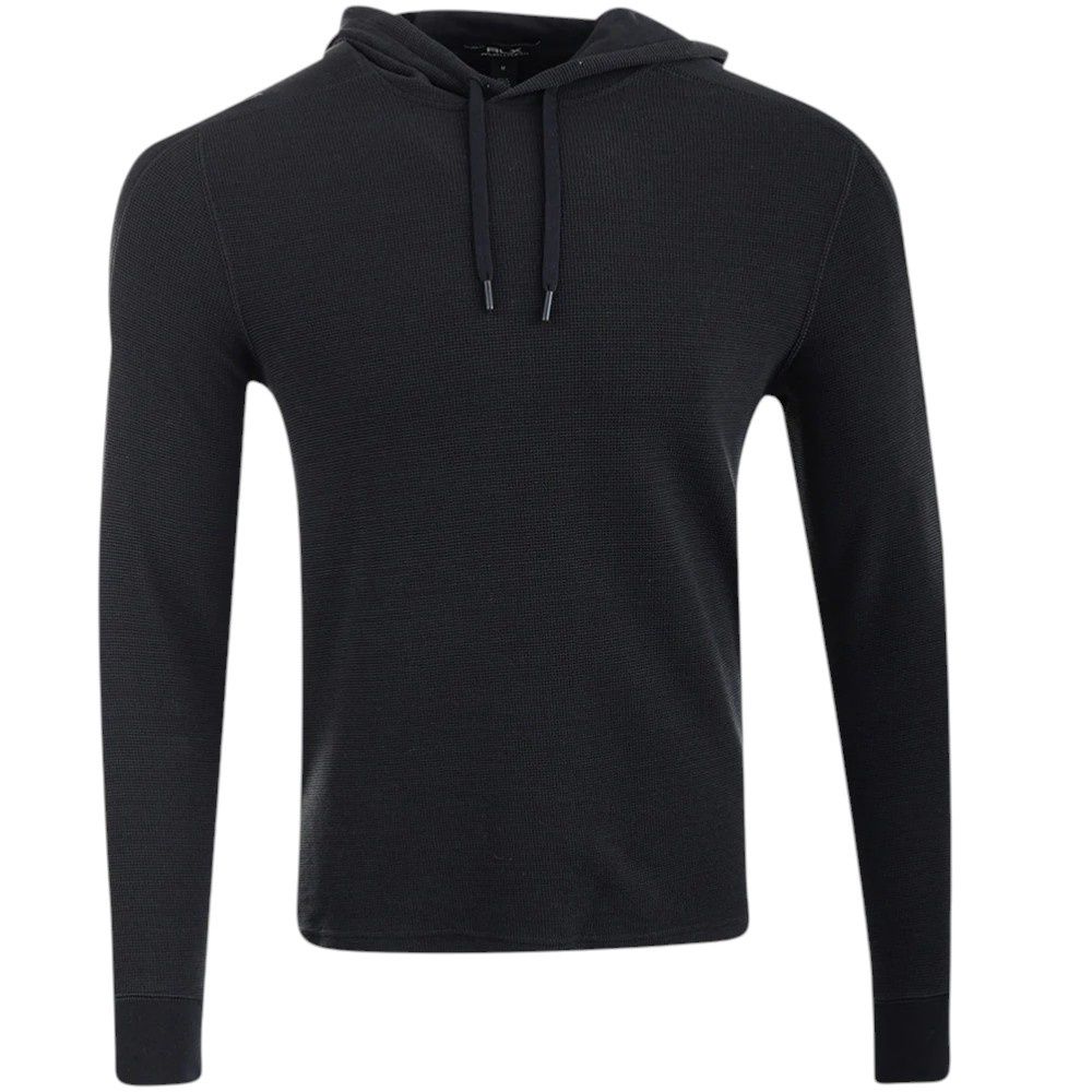 RLX TECH WAFFLE KNIT PULLOVER HOODIE BLACK