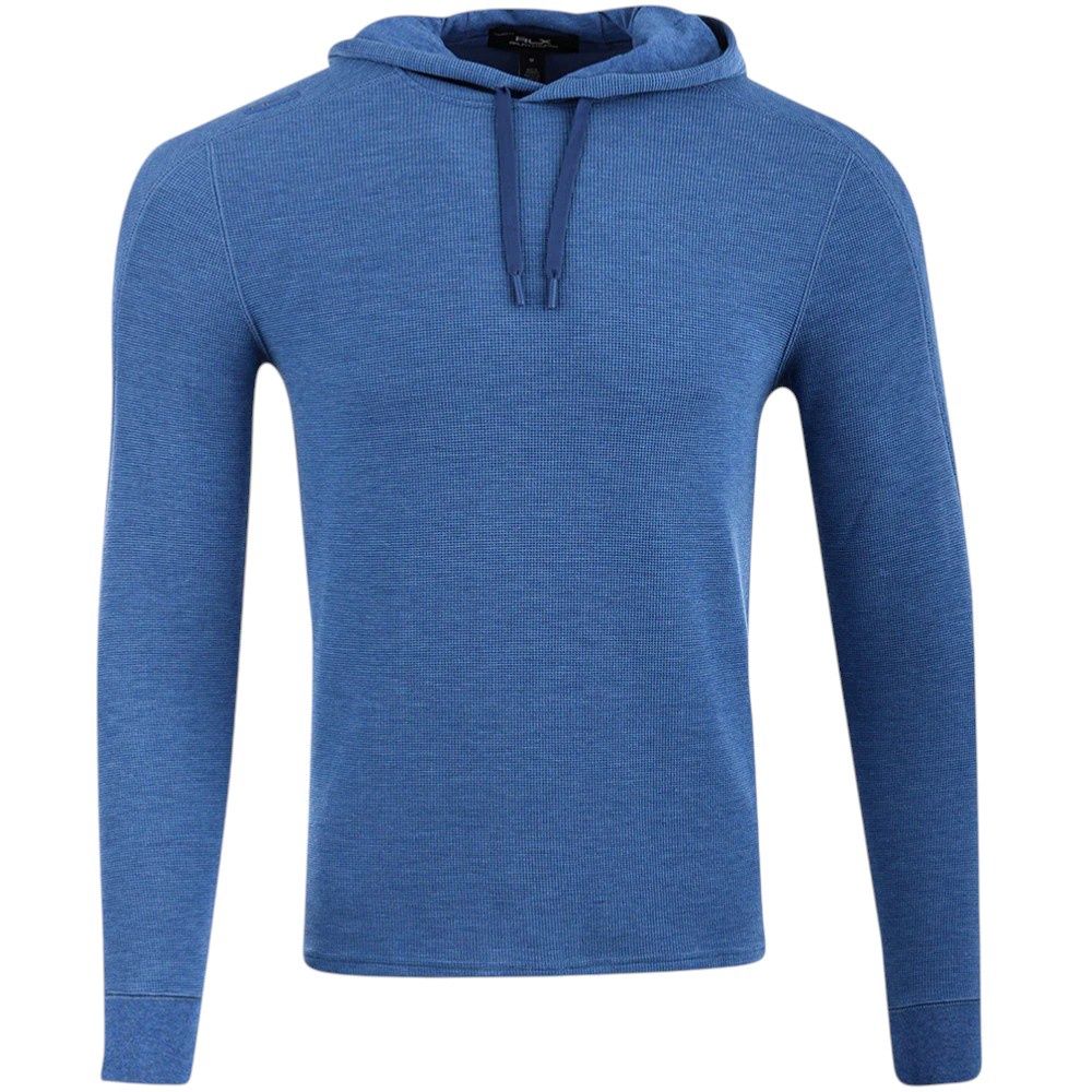 RLX TECH WAFFLE KNIT PULLOVER HOODIE BLUE