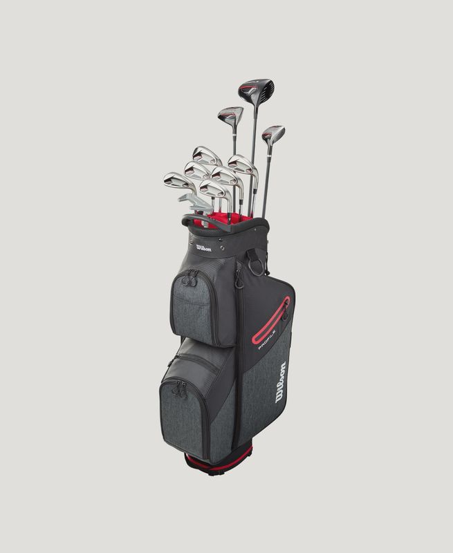 WILSON PROFILE SENIOR MENS CART BAG COMPLETE SET GRAPHITE