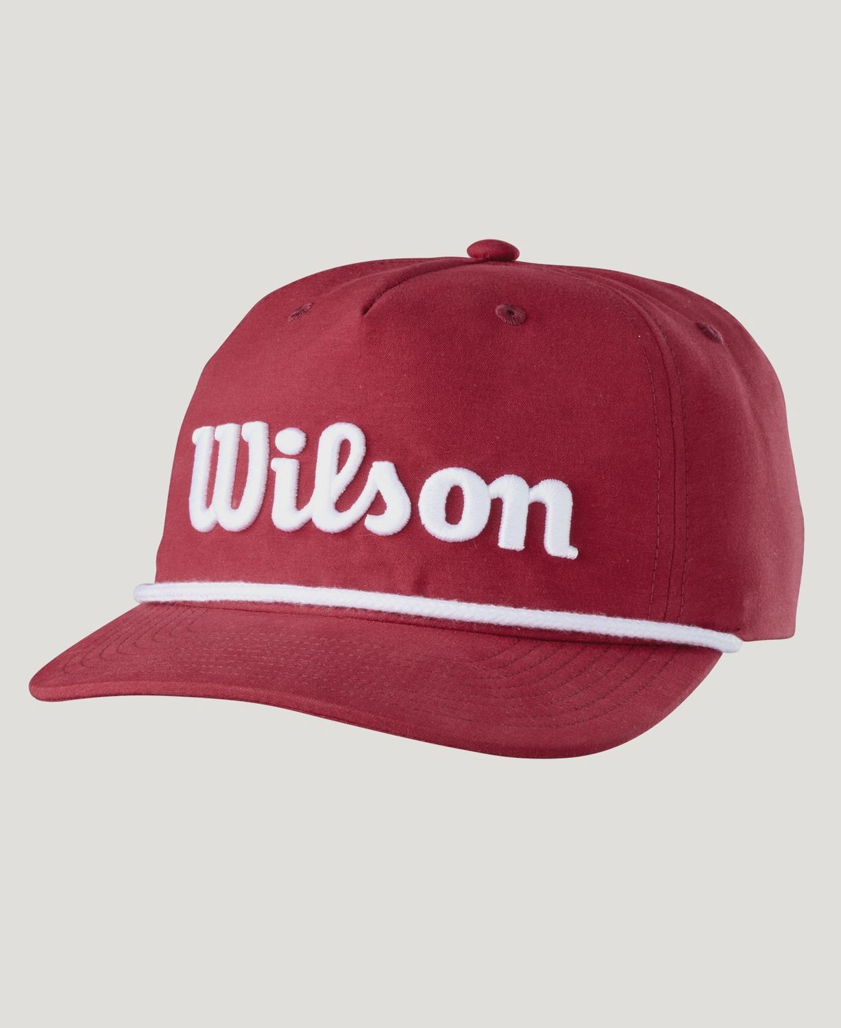 WILSON SCRIPT ROPE HAT BURGUNDY