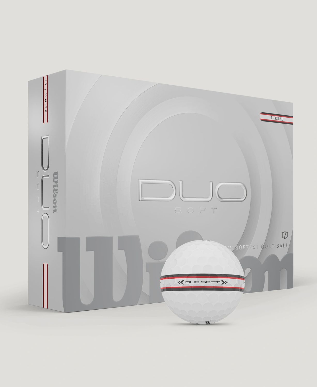WILSON DUO GOLF TRK360 GOLF BALL DOZEN, Color: RED