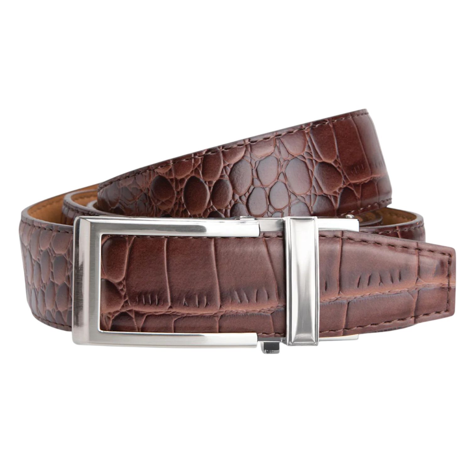 NEXBELT ALLIGATOR RATCHET BELT, Color: COFFEE
