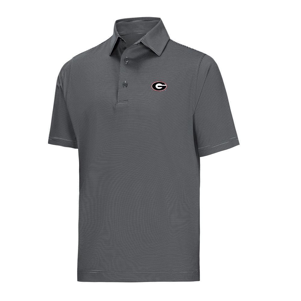 FOOTJOY GEORGIA UGA OVAL G MICRO FEEDER POLO BLACK/GREY