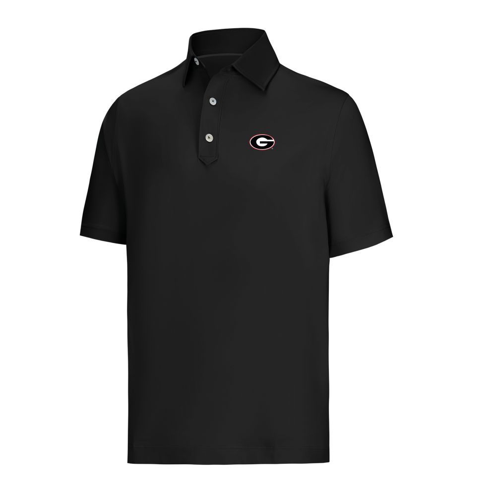 FOOTJOY GEORGIA UGA OVAL G SOLID LISLE POLO BLACK