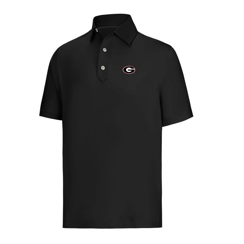 FOOTJOY GEORGIA OVAL G SOLID LISLE POLO BLACK