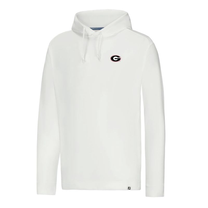 FOOTJOY GEORGIA OVAL G LIGHTWEIGHT HOODIE WHITE