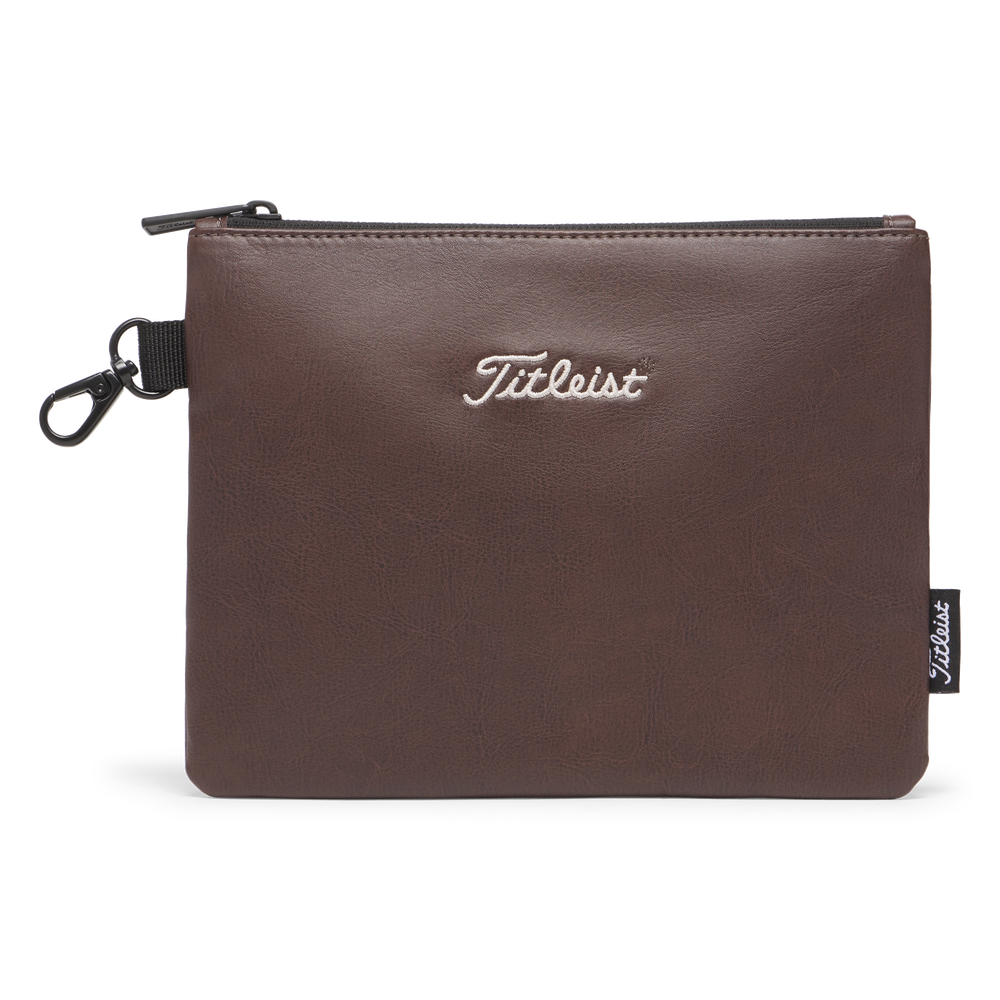 TITLEIST ZIPPERED POUCH BIRTHPLACE OF GOLF NOBLE BROWN/KHAKI