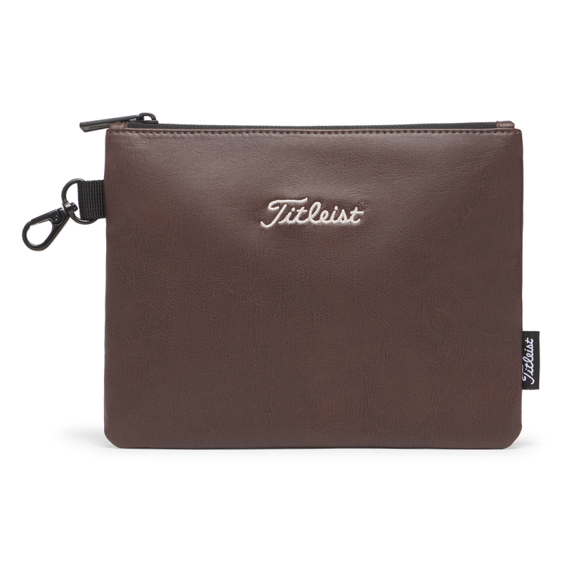 TITLEIST ZIPPERED POUCH BIRTHPLACE OF GOLF NOBLE BROWN/KHAKI