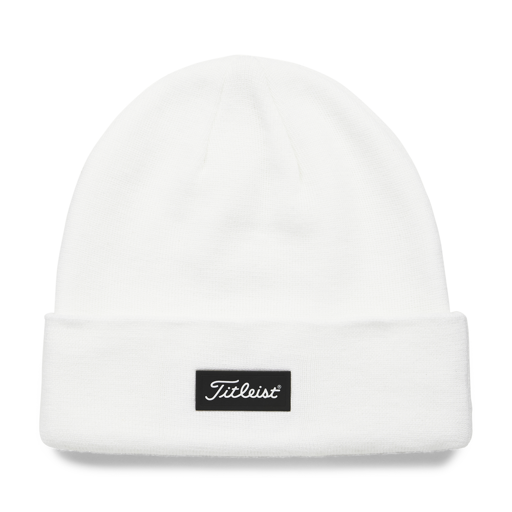 TITLEIST CHARLESTON CUFF KNIT BEANIE, Color: WHITE/BLACK