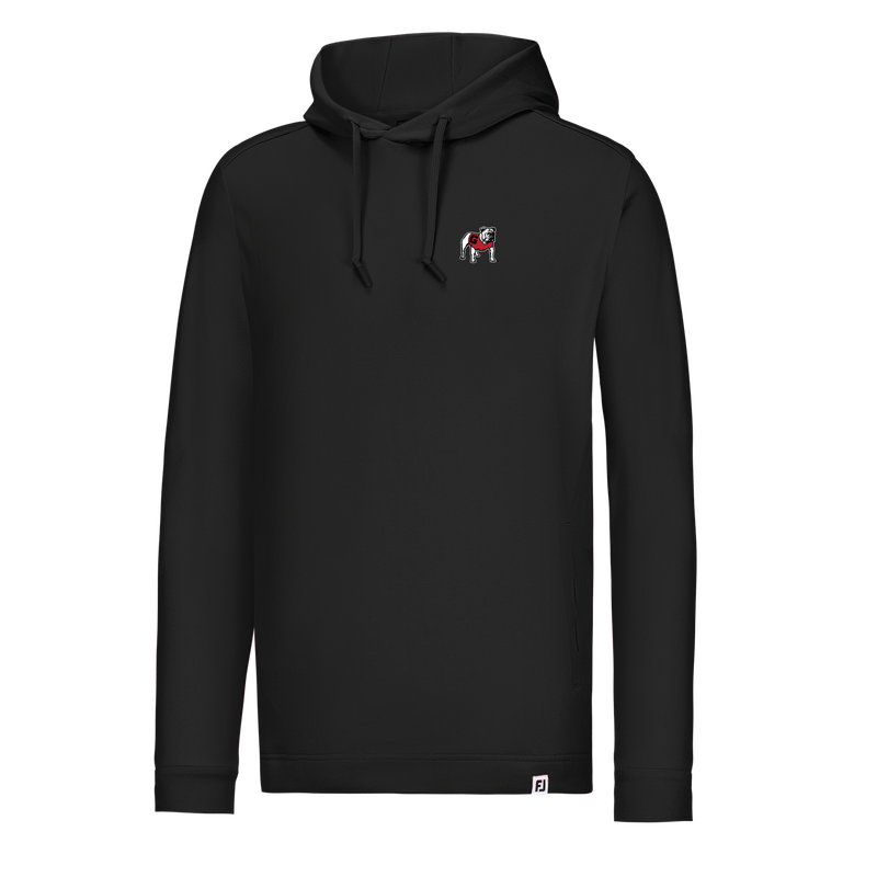 FOOTJOY GEORGIA UGA STANDING BULLDOG LIGHTWEIGHT HOODIE BLACK