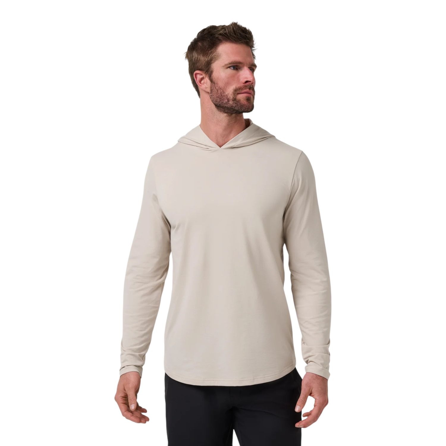 TRAVISMATHEW PERFORMANCE JERSEY HOODIE ITALIAN SAND