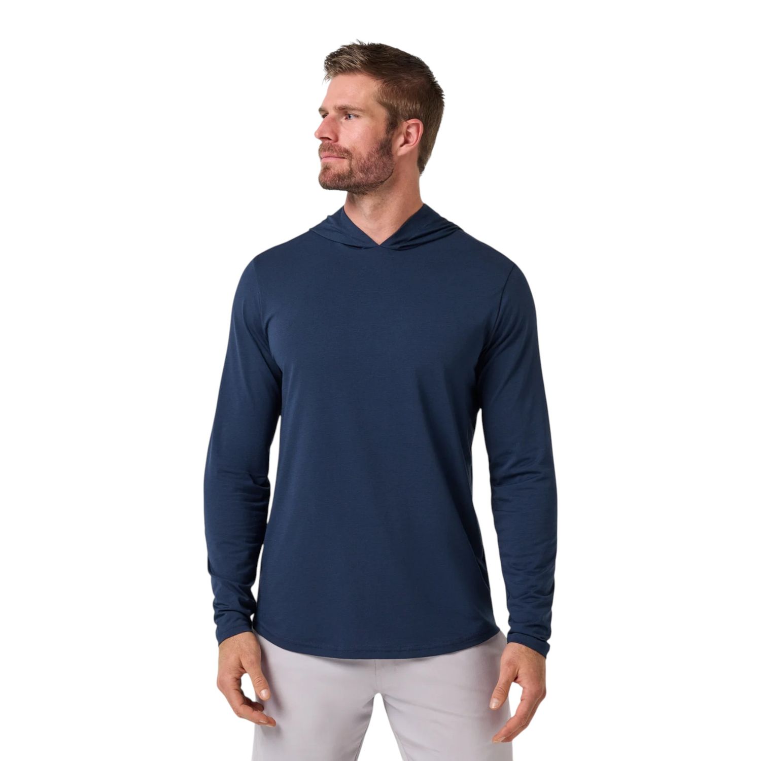 TRAVISMATHEW PERFORMANCE JERSEY HOODIE TOTAL ECLIPSE