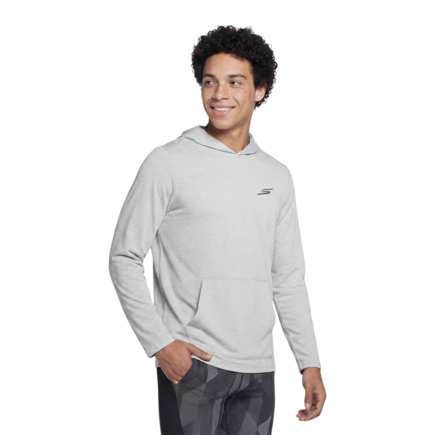 SKECHERS GO DRI CHARGE HOODIE LIGHT GREY