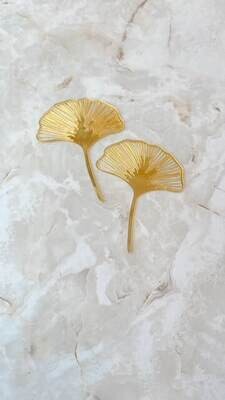 Acrylic Gold Ginkgo Leaves Cake Topper (2 pcs)