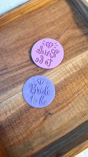 Fondant Stamp Bride To Be Plastic Cookie Embosser