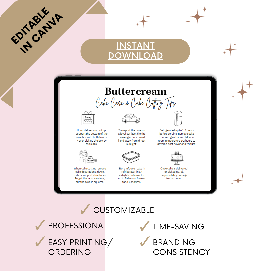 Buttercream cake care &amp; cutting tips