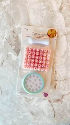Letter &amp; Number Cookie Press Stamp Embosser