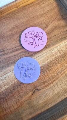 She said yes fondant embosser