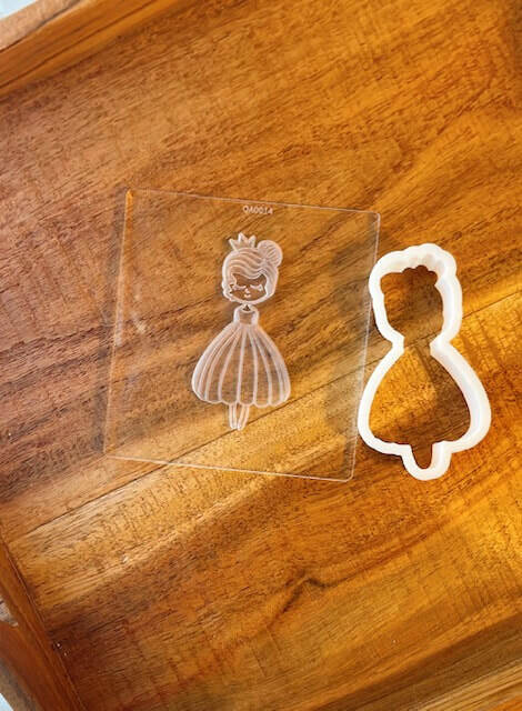 Acrylic Princess Embossed + cookie cutter