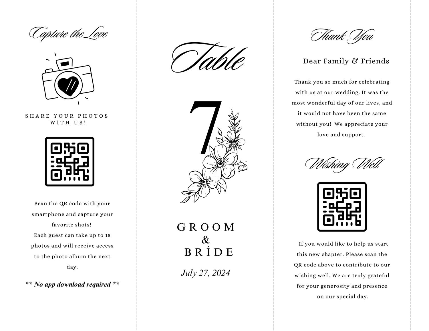 Editable Wedding Triangle Table Tent Template