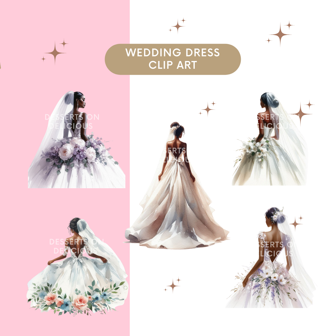 Wedding Dress Clip Art Collection