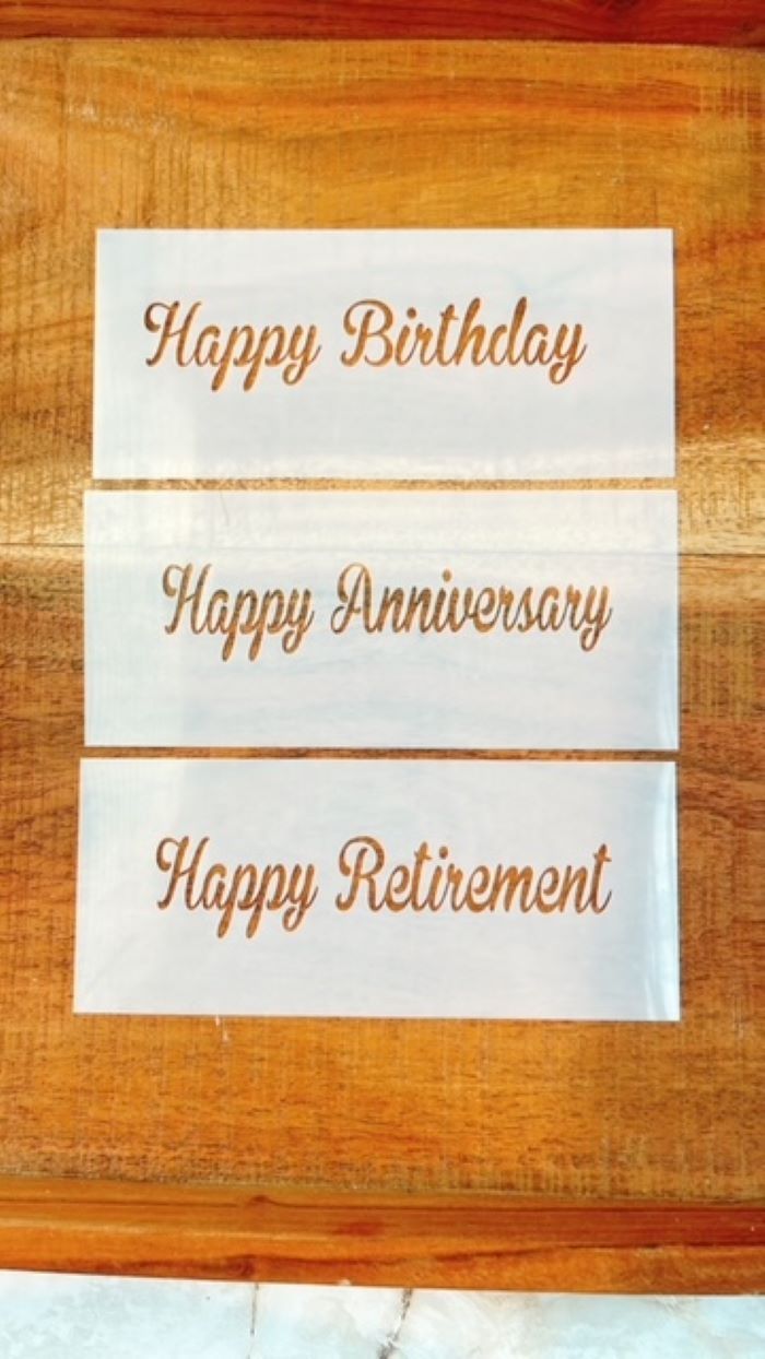 Cake Banner / Ribbon Decoration Stencil for Festive Celebrations