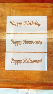 Cake Banner / Ribbon Decoration Stencil for Festive Celebrations