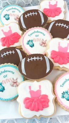 Touchdowns and Tutus Cookie Stencil