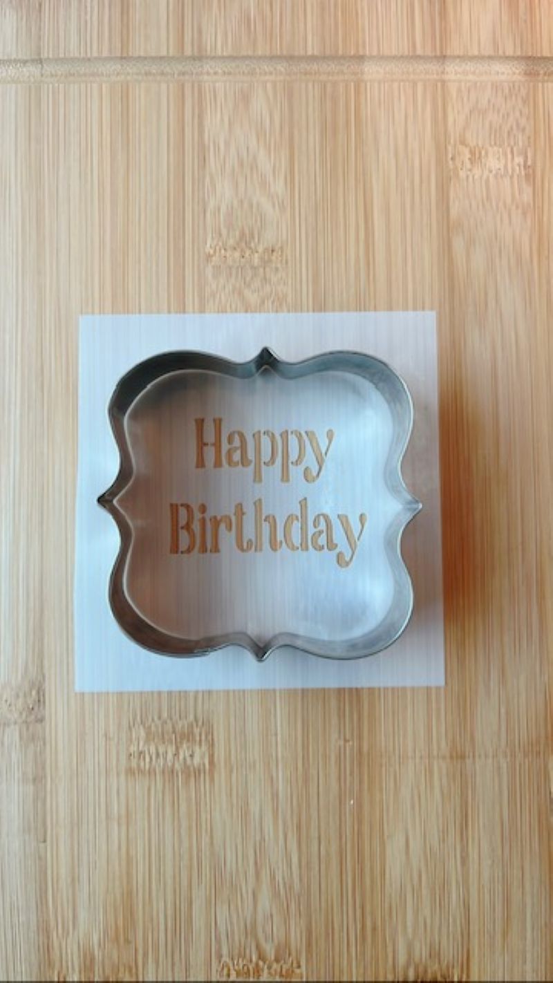 Happy Birthday Cookie Stencil