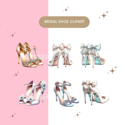 Bridal Shoe Clip Art collection