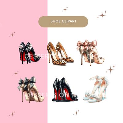 High Heel Shoe Collection Clip Art