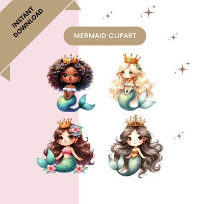 Mermaid Clip Art Collection