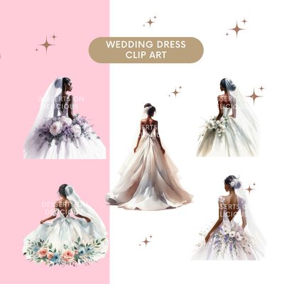 Wedding Dress Clip Art Collection