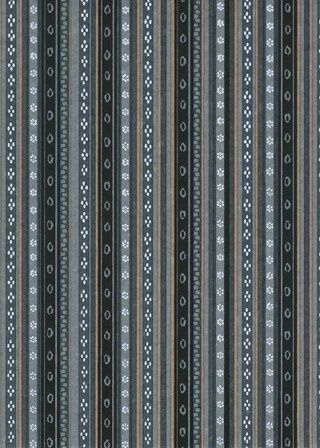 Chiyogami Paper Sheet, Pattern: 963C - Black Pattern Stripes