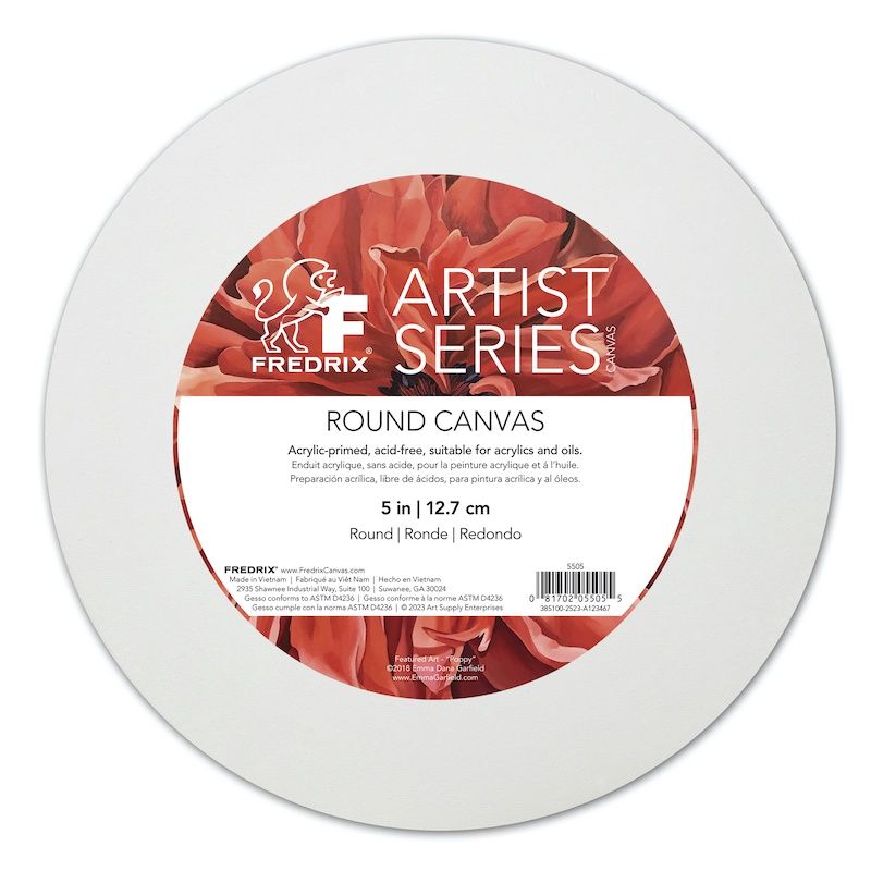 Fredrix Round Canvasses, Size: 5"
