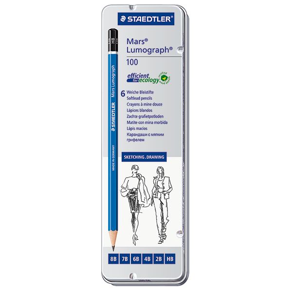 Staedtler Soft Lumograph Pencil Sets, Size: Set of 6
