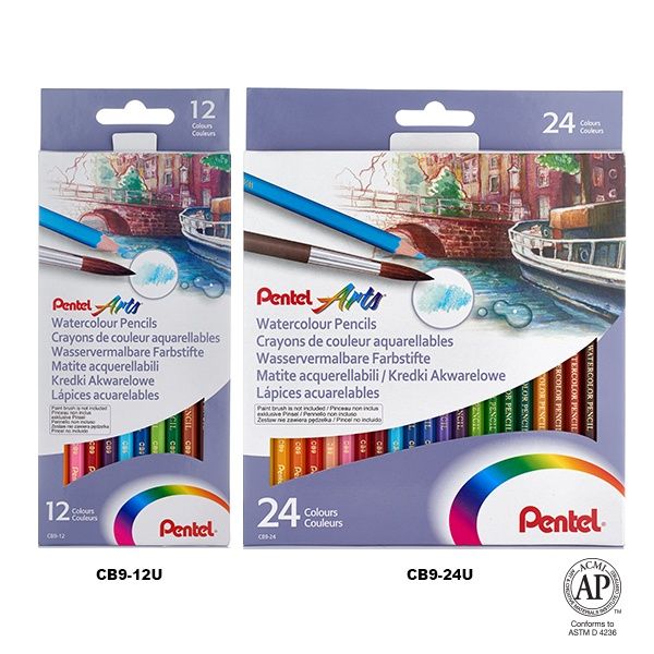 Pentel Arts Watercolour Pencil Set/24