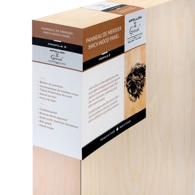 Cradled Birch Panel 3" wide