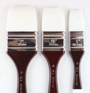 HJ Brush: Series 920 "White Taklon" (S/H) - FLAT WASH